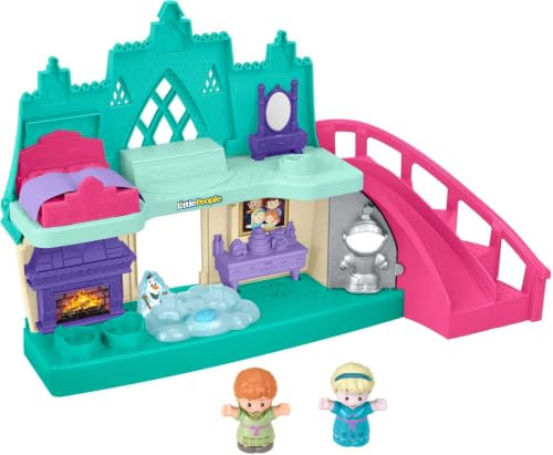 Fisher-Price Little People Disney Frozen Arendelle Castle Playset | Anna & Elsa Figures Included, Lights & Sounds for Pretend Play, Toddler Toy for Kids Ages 18+ Months