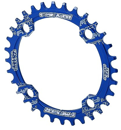 X AUTOHAUX 32 Zähne 104 mm 4 Löcher Aluminiumlegierung Fahrrad Kettenradgarnitur Kettenblatt Kurbelgarnitur Zahnplatte blau