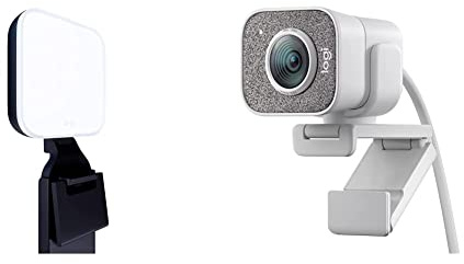Logitech Litra Glow + StreamCam Streamer Bundle – Die ultimative Lösung für tolle Kamerabilder, schnell - Weiß