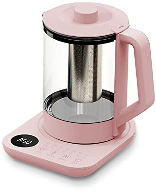 BOMEETSIA 1.8L Multifunctional Health Pot, Household Glass Tea Maker, Office Decoction Kettle, Intelligent Automatic Kettle,pink With Filter