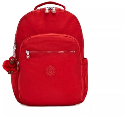 Kipling Women's Seoul L Solid Laptop Backpack, Cherry Tonal2, 12.75 L x 17.25 H x 9 D
