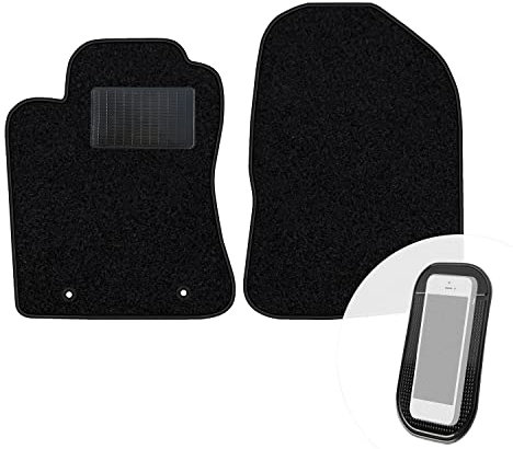 moto-MOLTICO Vorne Fußmatten Auto Velours Autoteppiche Schwarz Automatten Set 2-teilig passend für Toyota Avensis II 2002-2008