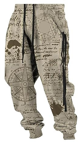 KONG JIMFAN Wanderhose Herren Outdoor Laufhose Fit Herren Sporthose Kletterhose Herren Lässige Hose Herren Jogginghose Herren Komfortable Und Warme Jogginghose Herbst Trachtenhose(Mehrfarbig,3XL)