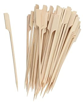 Fackelmann Bambusspieße, 150 Stück, 15 cm | 150 Stück leichte Bambusstäbe 15 cm praktisch spitz, für Aperitif und Grill, Holz