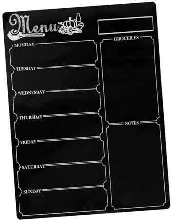 EXCEART Kühlschrank-Tafel-Aufkleber Kühlschrank Tafel magnetischer Task-Manager Kalender Notizblöcke magnetischer Mahlzeit-Notizblock Mahlzeit Notizblock Tafelaufkleber Speisekarte
