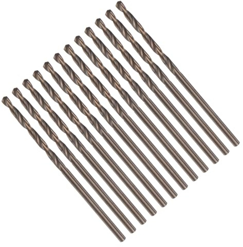 CoCud Punte Elicoidali Al Cobalto, Diametro Taglio 1,9 mm, Gambo 0,07, Set Punte per Trapano Acciaio Alta Velocità M35 (Applicazioni: per Metallo Legno Plastica), 12pz
