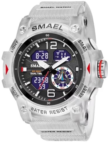 SMAALEB Montre Sport Homme - Montre Homme Étanche Connectée, Montre Digitale Garçon, Multifonction, Résistante et Élégante pour Toutes Activités,A