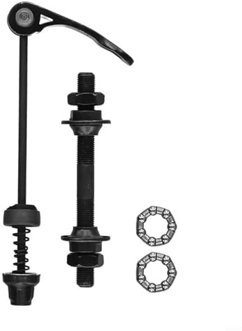 Kit de libération rapide pour axe de roue de vélo avant et arrière - Brochette à dégagement rapide avec moyeu de roue de 25 mm (1/4) en acier - Convient pour vélo de route, VTT (uniquement avant)