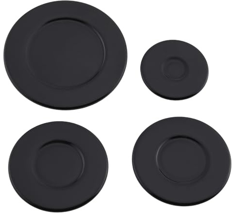 VGOL 1 Set Forno Forno Piano Cottura A Gas Bruciatore Rapido Kit Di Sostituzione Tappi Fiamma Set Cappello Nero Compatibile Con Bruciatori Fornello A Gas (55/75/75/100mm)