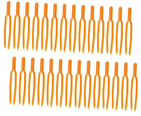 TINEASUR 400 STK Hosenclips für den Garten pflanzenclips Plant Clips Feste Gabeln für Pflanzenreben Gartenclips Anlage Weinreben Stolonen-Befestigungsclip aus Kunststoff Plastik Orange