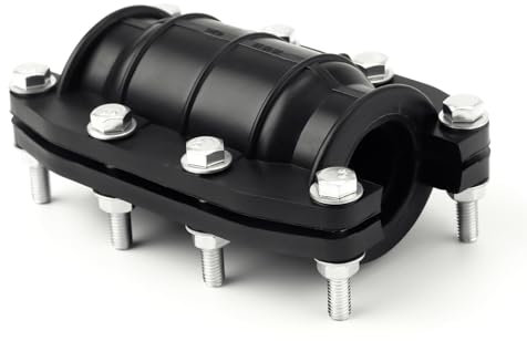 Pipe Repair Clamp, 20mm in Diameter Hookah Repair Clamp with 8 Nuts 8 Screws 16 Rings Plumbing Pipe Holder Pipe Repair Kit for 19mm-21mm Plastic and Metal Pipes