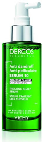 Vichy Dercos Serum 10, Siero Anti-Forfora Multibeneficio, Eccesso di Sebo Ridotto e Minore Irritazione, Per un Cuoio Capelluto più Sano, Con Piroctone Olamina, Madecassoside e Vitamina C, 90 ml