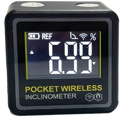 Nelsonerty Digitales Winkelmessgerät Magnetischer Winkelmesser Neigungsmesser Wasserwaage Winkelsucher Winkelquadrat Wasserwagen mit Hintergrundbeleuchtung und Bluetooth Einfache Handhabung