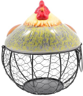 MAGICLULU Egg Basket for Easter Iron Art Storage Basket Large Egg Holders for Kitchen