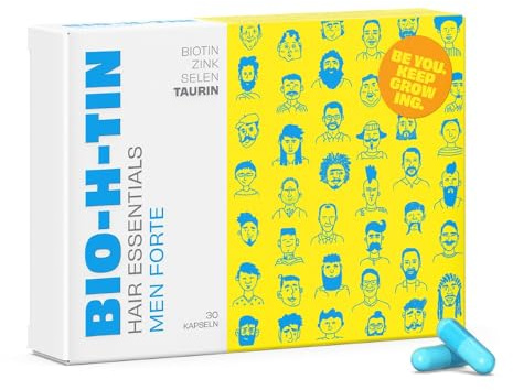 BIO-H-TIN Hair Essentials Men forte, 30 St. Kapseln | Abgestimmte Nährstoffkombination für Männerhaare