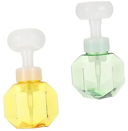 SOPOTUTU 2 Stück Sprudelflasche Gesichtsseifenspender Blumenseifenspender Schaumpumpenspender Pumpflasche Rosa Geformt Lotion Seifenspender Toilettenartikelbehälter Creme Handdüse