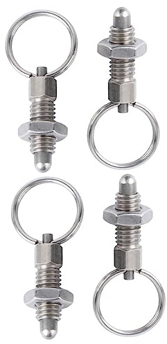 SHINEOFI 1set Durable Stainless Steel Spring Loaded Plunger Knob Pin for Reliable Fixing and Maintenance Strong and Portable Coupler Pin for Various Applications 4pcs