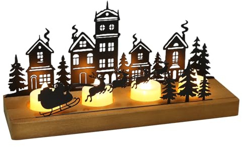 Dekorativ julljushållare, adventskrans ljushållare A1