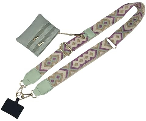 Noverli Handykette universal mit tasche - Einstellbares Handyband Zum Umhängen Für Outdoor, Reisen & Alltag - Starke Kompatibilität Ohne Hüllenwechsel - Handy Kette Für Verschiedene Szenarien