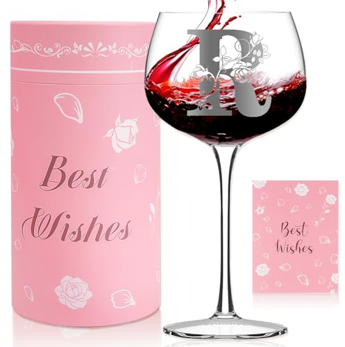 Weinglas mit Gravur, Geschenke für Freundin, Personalisiertes Weinglas,16oz / 473ml Weingläser Geburtstagsgeschenk für Frauen, weingläser zu Weihnachten, Wine Glasses(R)