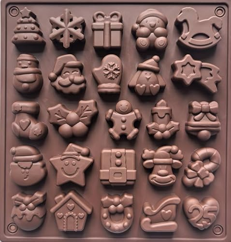 Silikonform Weihnachten,2 Pcs Lebkuchen Form Silikon,Silikon Backform Weihnachten | Backform Mit Motiven Wie Tannenbaum & Schneeflocke | Vielseitig Für Plätzchen, Schokolade, Seife Und Fondant