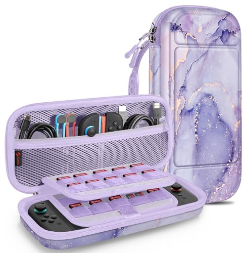 FINTIE Carrying Case for Nintendo Switch 2 (2025), Shockproof Hard Case for Switch 2, Travel Protective Case with 19 Game Cards and 2 Micro SD Card Slots and Pocket