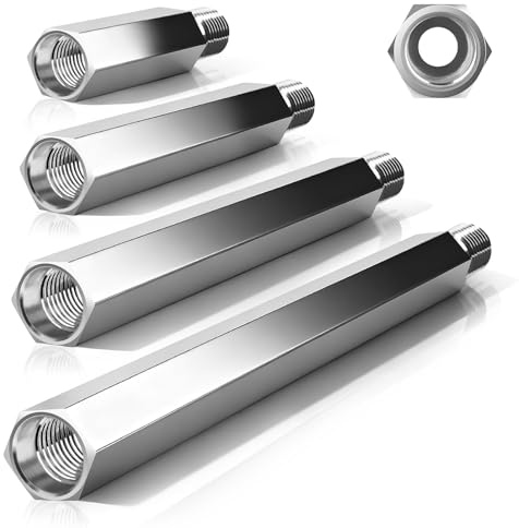 200mm Diamantbohrkrone Verlängerung aus Aluminiumlegierung, Robuste und Leicht | Anschluss 1 1/4'' UNC | IPX7 | für Kernbohrgerät Kernbohrer Diamantbohrkronen Dosenbohrer Kernbohrkrone (1 Stück)