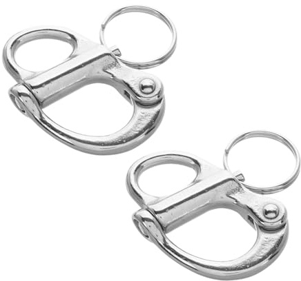 Alasum Grillete de Liberación Rápida de Acero Inoxidable Compacto y Portátil Pack de 2 Piezas para Aparejo Náutico para Uso en Exteriores E Interiores