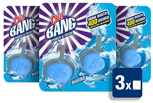 Cillit Bang Active Fresh WC-Hänger, Meeresfrische, Packung mit 3 x 2 Stück, 2100 Spülungen