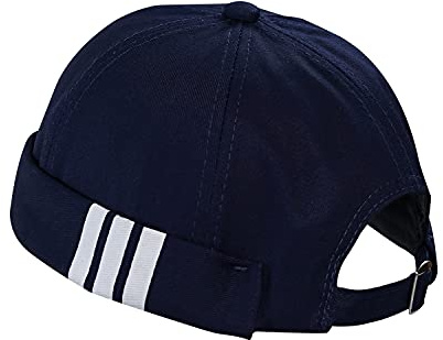 Croogo Herrenmütze ohne Krempe, Hafenmütze, Retro, Strapback, Docker-Kappe, legere Seemannsmütze, Unisex, Docker-Leon-Beanie-Mütze