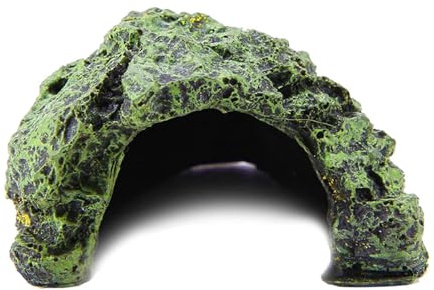 Goshyda Rettile Rock Hide Cave, Acquario Ornamento Acquario Tartaruga Crogiolarsi Grotta per Acquario Geco Ragni Lucertole Pesce Tartaruga(B-025A Piccola Grotta delle Tartarughe)