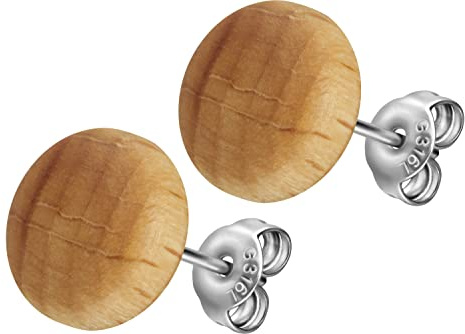 FILANGO Chirurgenstahl Ohrstecker | HOLZDISC | Ohrring Schmuck | Farbauswahl