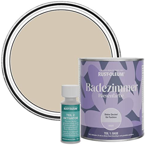 Rust-Oleum wasserfeste beige Fliesenfarbe für Badezimmer in Matt Finish - Karamell 750ML