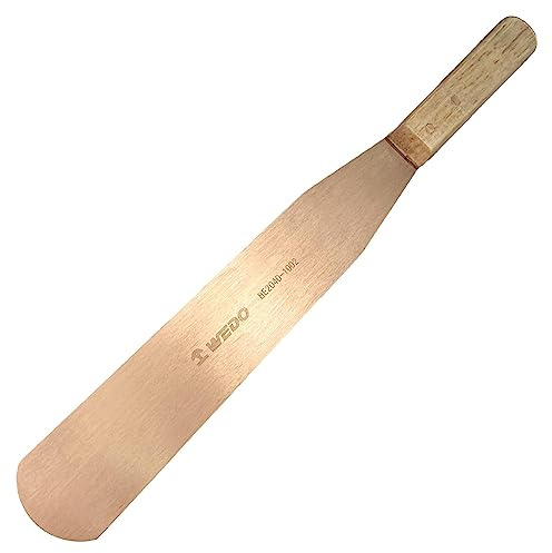 WEDO Spatola, spatola per pittura con lama dritta e manico in legno, 40 mm, spatola non scintillante, rame Beryllium, standard DIN, certificato BAM FM, lunghezza 350 mm, strumento di sicurezza senza