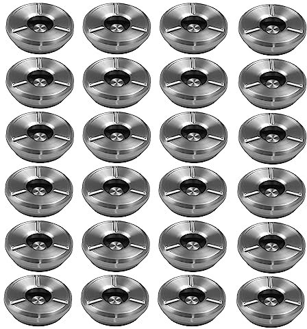 24 Stück Windaschenbecher Aschenbecher mit abnehmbaren Deckel aus Edelstahl ø 12,5cm