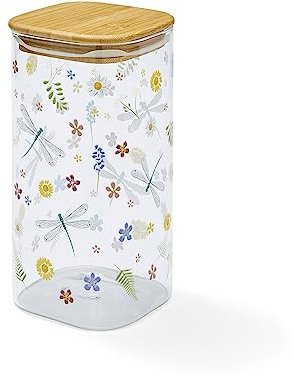 Cooksmart British Designed Large Glass Storage Jars | Glass Storage Jars For Kitchen With Modern Designs | Spaghetti Storage Jar or Pasta Containers - English Meadows