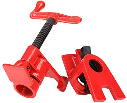 set Pratico Apparecchio per tavole Incollaggio Morsetti Strumenti rossi Lavorazione del legno Ferro professionale Morsetto pesante Tubo Falegname Duty Pollici Clip per attrezzi snodata/Morsetto di