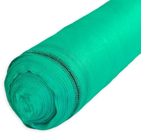 Gerüstnetz Grün 3,07x50 m - Pro-Qualität TECPLAST 50EC - Gerüstschutznetz für Baustellen - Schotterfänger