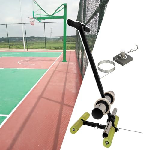 Ghoyvls Kit De Machine à Ruban De Masquage pour Terrain De Basket, Outil De Marquage Au Sol Manuel, Machine à Coller pour Piscine/EntrepôT/Salle De Sport/HôPital, Peut Dessiner Un Cercle
