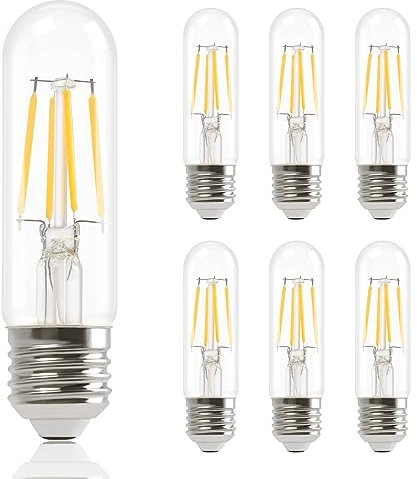 GBLY 6er pack Glühbirne E27 LED Warmweiss - T30 LED Lampe 4W Edison Vintage Leuchtmittel 2700K Warmweiß Licht Birne Retro Filament Energiesparlampe E27 Sockel Nicht Dimmbar Light Bulbs