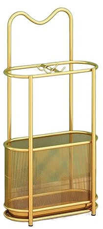 Schirmständer für Heim Regenschirmhalter Für Zuhause, Regenschirm-Aufbewahrungskorb, Metallgeflecht, Praktische Regenschirm-Aufbewahrungslösung Schirmhalter Regenschirmständer ( Color : Gold , Size :
