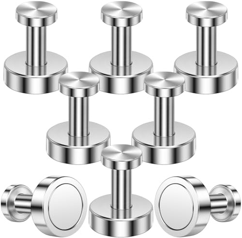 Wukong 8 Stück Magneten Starker Halt, 16×20mm Neodym Magnete für Magnettafel, Whiteboard Magnete Pinnwand, Silwy Magnet für Schule, Kühlschrank und Büro