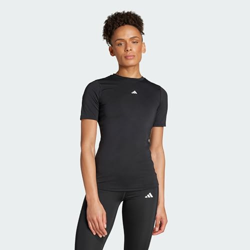adidas Mujer Techfit Training Shirt, Black, XS