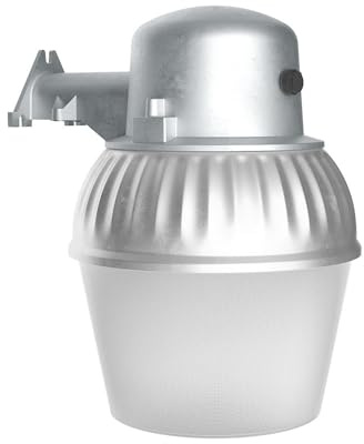 Lithonia Lighting LED Outdoor Flood Light Fixture, Exterior Dusk to Dawn Security Light with Photocell Sensor, Pole or Wall Mount, 3500 Lumens, 5000K Daylight, Gray (OALS10)