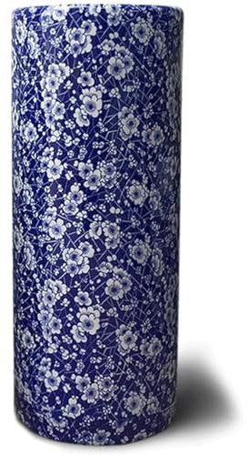 QWPYDXN Regenschirmständer Schirmständer aus blauem und weißem Porzellan, multifunktionale runde Vase, Aufbewahrungsregal für Stöcke/Gehstöcke, Schirmhalter Modern