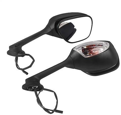 BLNETU Motorradspiegel Motorradspiegel Für Suzuki GSXR600 GSXR750 K11 2011-2015 GSXR1000 K9 2009-2015 Rückansicht Seitenspiegel Blinker Licht Rückspiegel Motorradspiegel