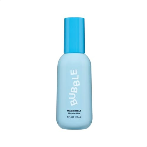 Bubble Skincare Magic Melt Makeup Remover - Micellar Water Cleansing Milk with Raspberry Seed Oil - Gentle Eye Makeup Remover for Sensitive Skin - Hydrating Facial Cleanser for Women (120ml)