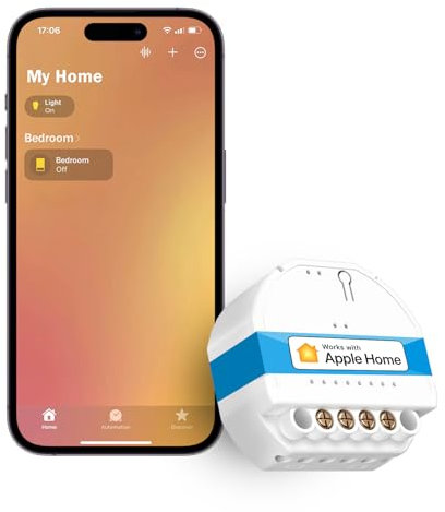 Meross Interruttore Smart WiFi MSS810 | Filo Neutro Richiesto | Switch per Controllo Luce e Funzione del Tempo | Comando Vocale & Controllo Remoto | Compatibile con Apple HomeKit, Alexa e Google Home