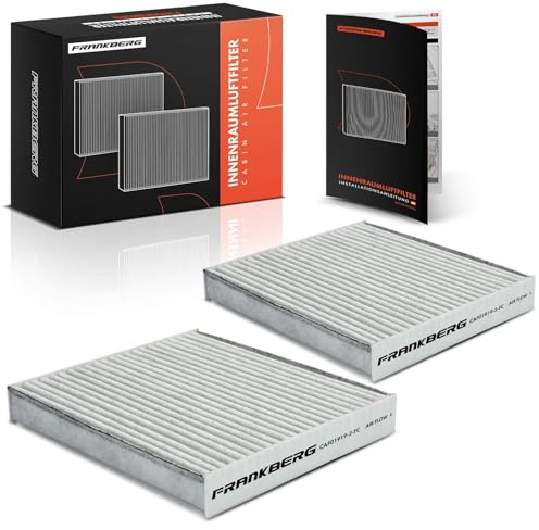 Frankberg 2x Innenraumfilter Pollenfilter mit Aktivkohle Kompatibel mit Yaris P13 P9 Coroll.a E15 E18 ZRE1 Auri.s E15 E18 Avensi.s T27 Rang.e Rove.r IV Replace# LAK490