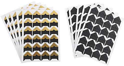 Itkcozcg Bürobedarf, 240 Stück Fotoeckenaufkleber, Fotoeckenschutz, selbstklebend, für Foto-Montage, Scrapbooking, Album, Farbreferenzbild, 9*12.5CM, Bürobedarf